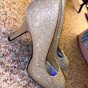 Gold silver rose heels